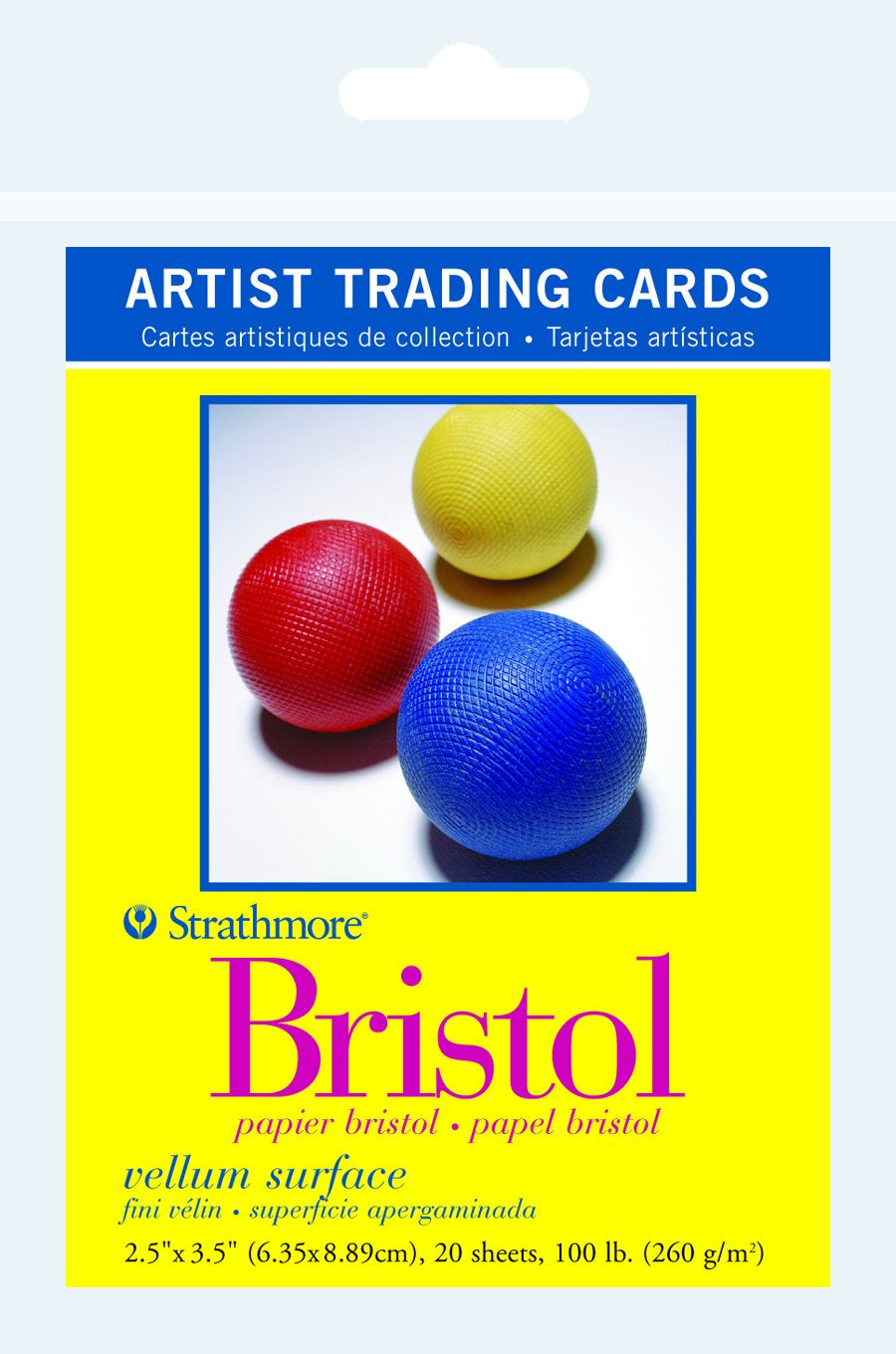 Strathmore Artist Trading Card Pack, Bristol Paper Vellum, 20 Sheets/Pkg.