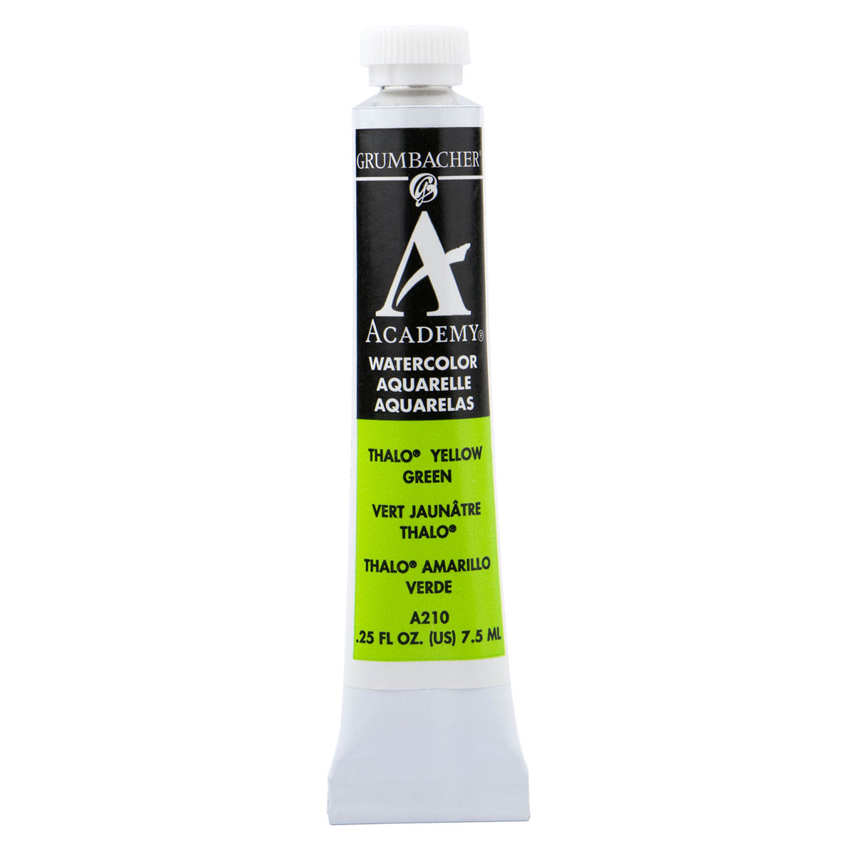 Grumbacher Academy Watercolor, 7.5ml Tube, Thalo Yellow Green