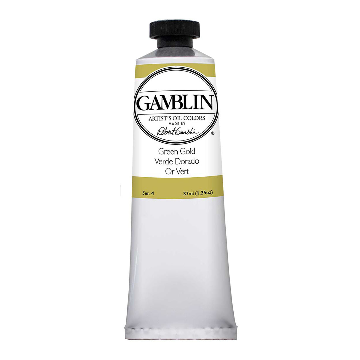 Gamblin Artist Grade Oil Color, 37ml, Green Gold