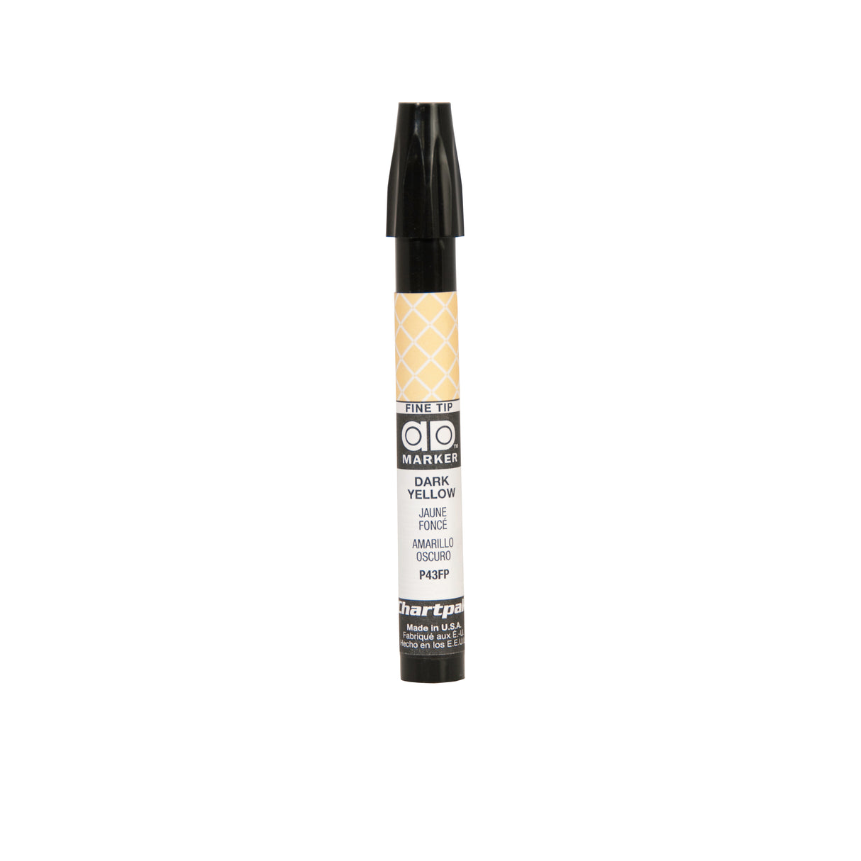 Chartpak Fine-Tip Ad Marker, Dark Yellow