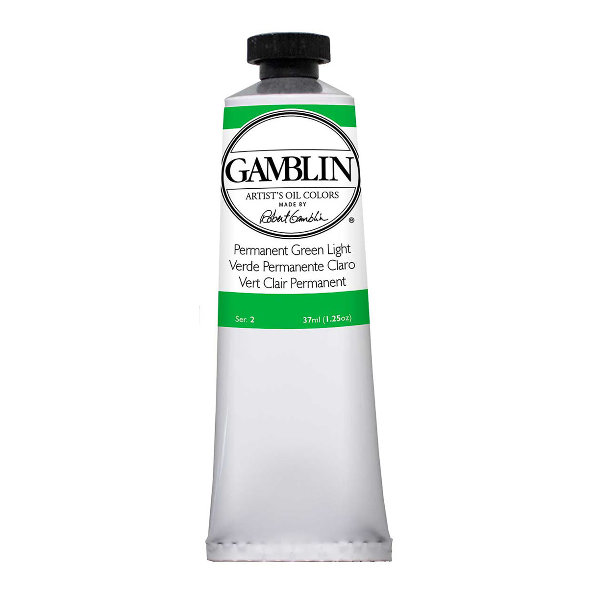 Gamblin Artist Grade Oil Color, 37ml, Permanent Green Light