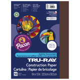 Pacon Tru-Ray Construction Paper, 50 Sheets, 9 in x 12 in, Dark Brown