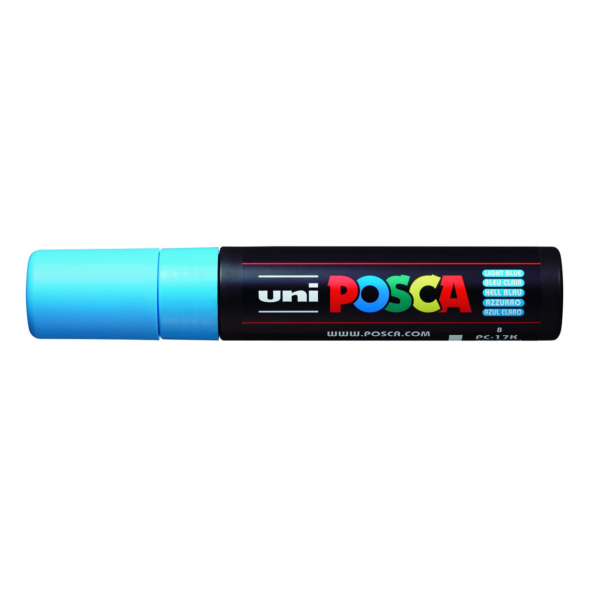 POSCA Paint Marker, PC-17K Extra Broad Rectangular Chisel, Light Blue