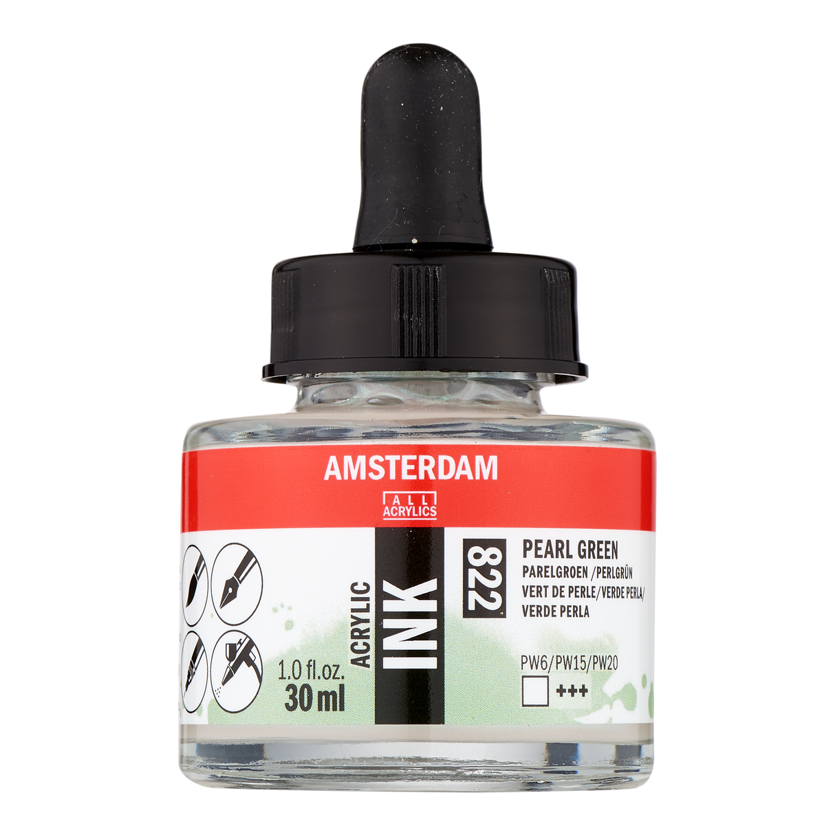Amsterdam Acrylic Ink, 30ml, Pearl Green