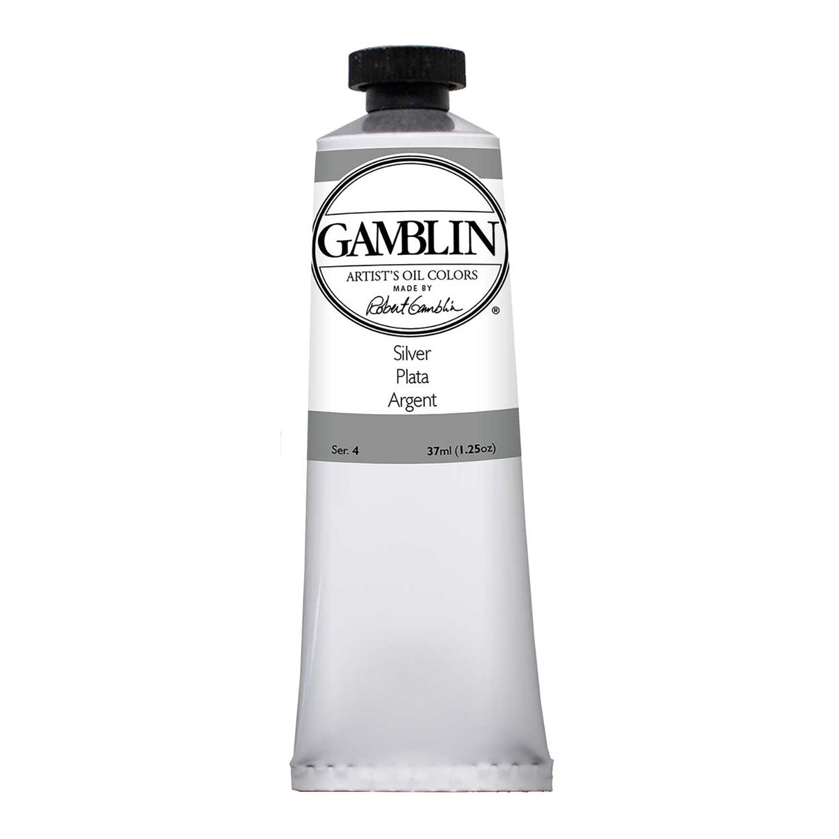 Gamblin Artist Grade Oil Color, 37ml, Silver