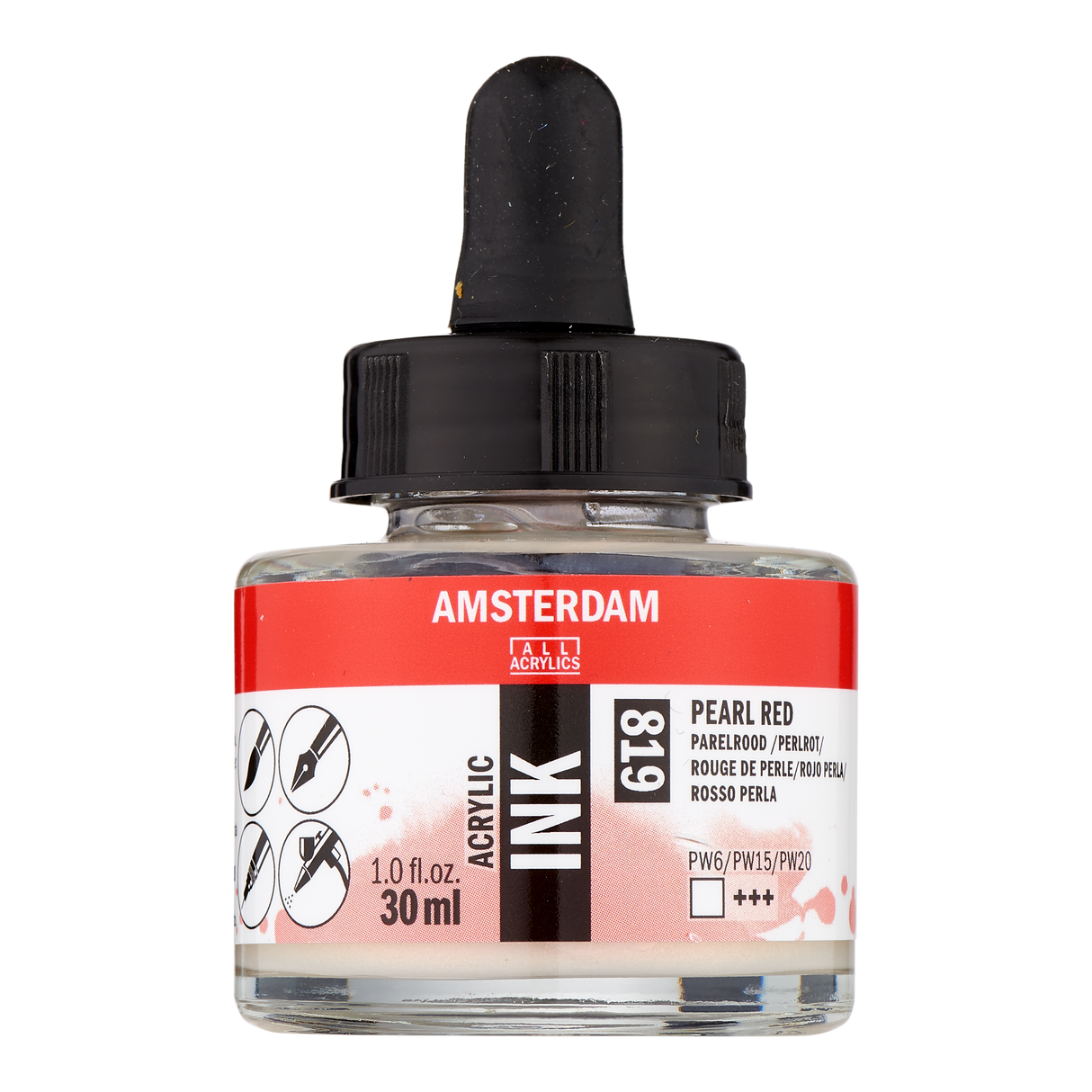 Amsterdam Acrylic Ink, 30ml, Pearl Red