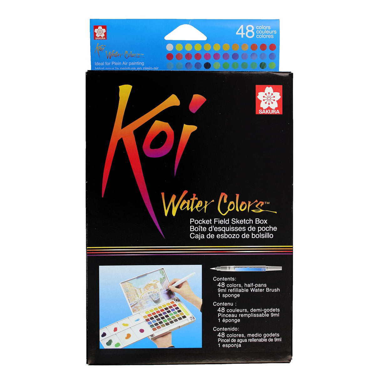 Sakura Koi Watercolor Pocket Field Sketch Box Set, 48-Colors