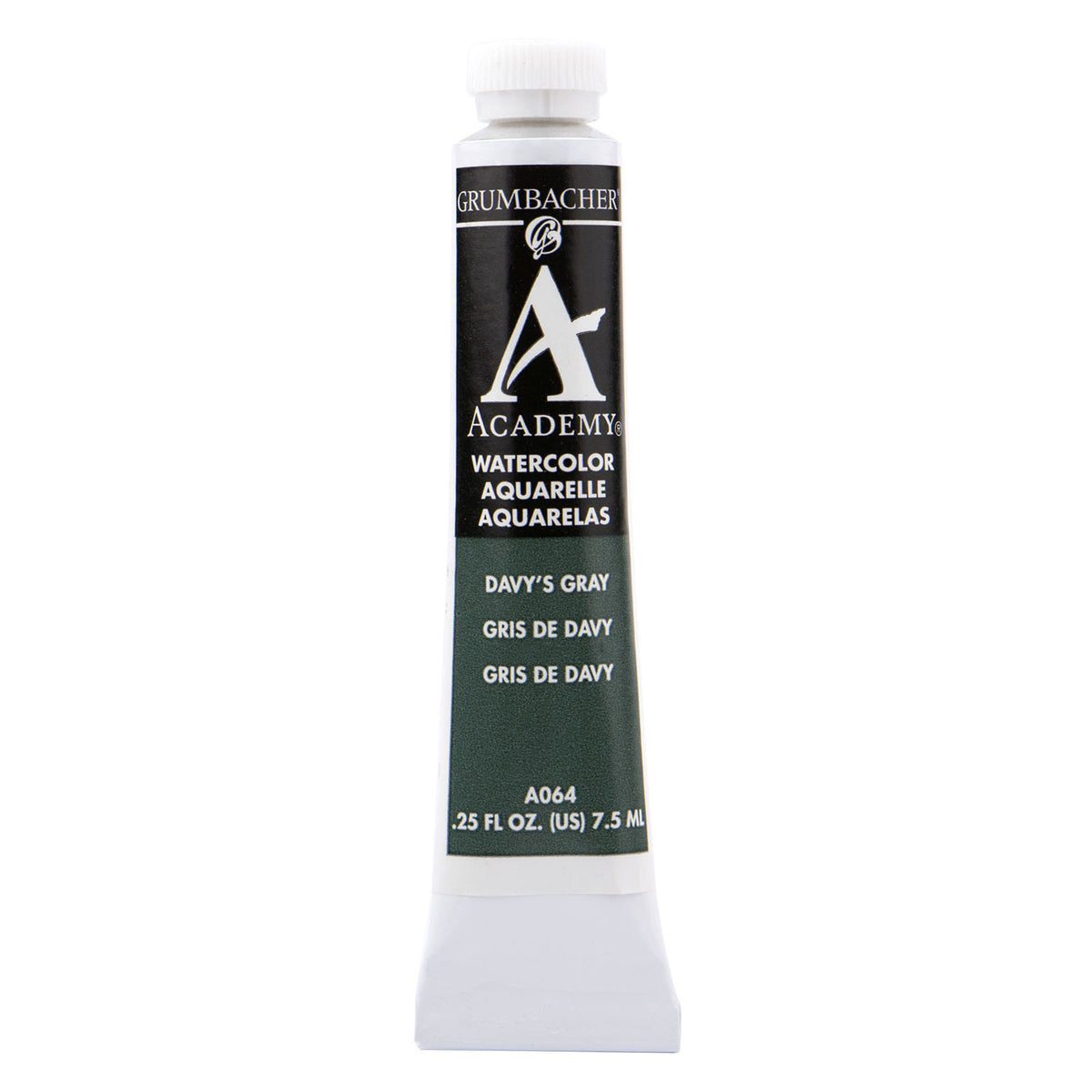 Grumbacher Academy Watercolor, 7.5ml Tube, Davy' s Gray