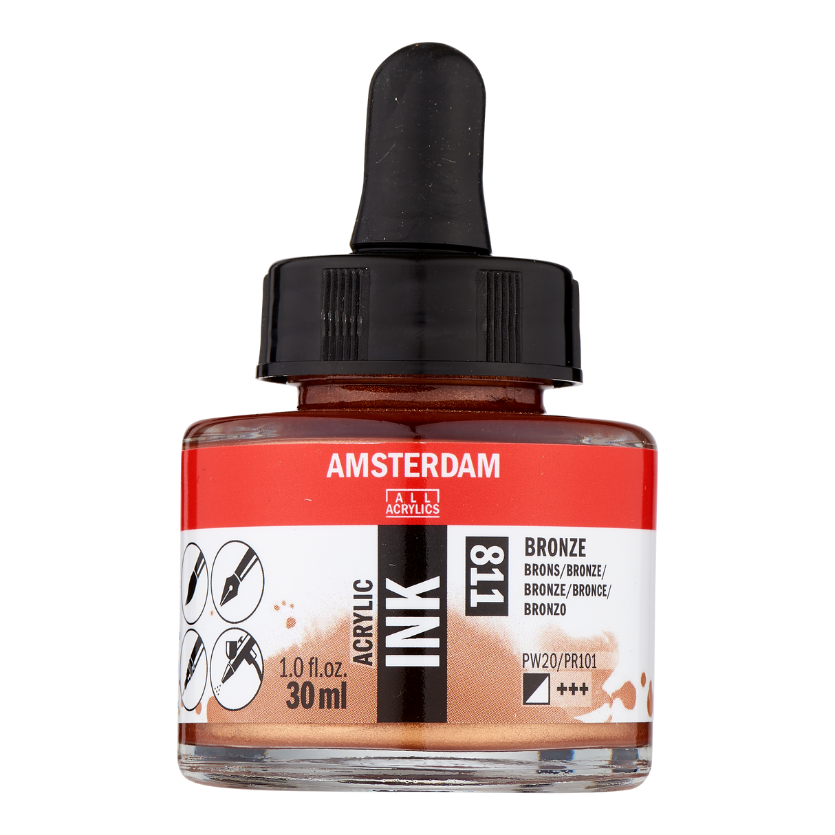 Amsterdam Acrylic Ink, 30ml, Bronze