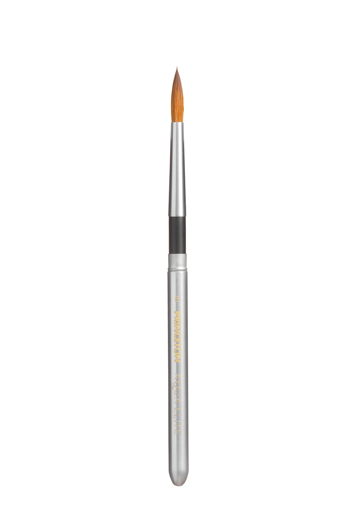 Princeton Brush Aqua Elite Synthetic Kolinsky Sable Watercolor Brushes, Travel Round, 8