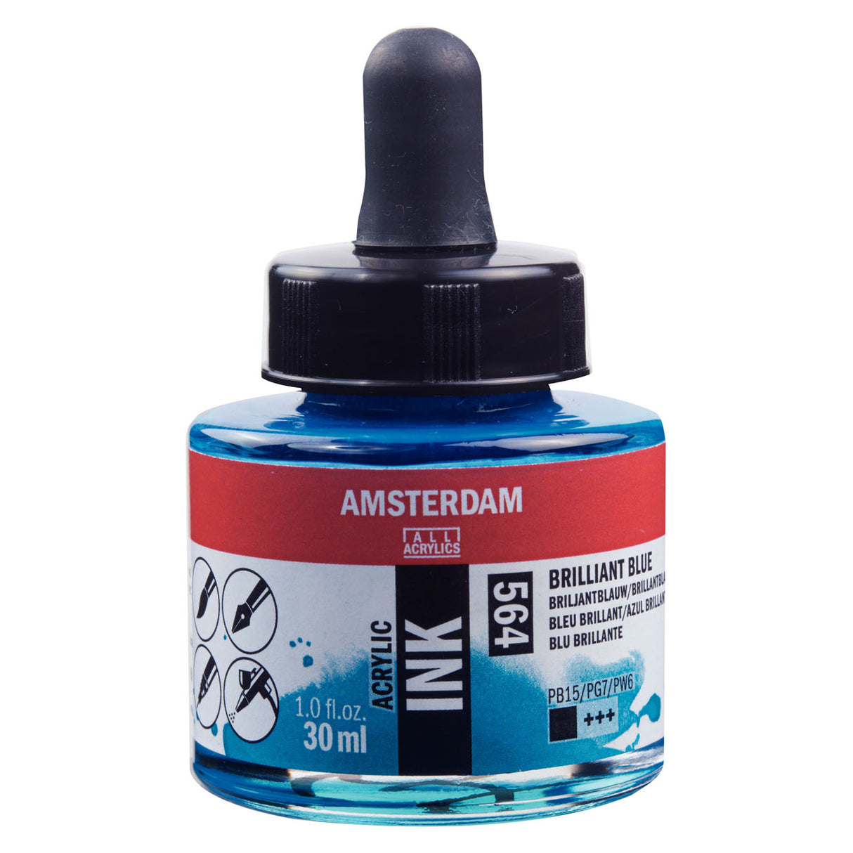 Amsterdam Acrylic Ink, 30ml, Brilliant Blue