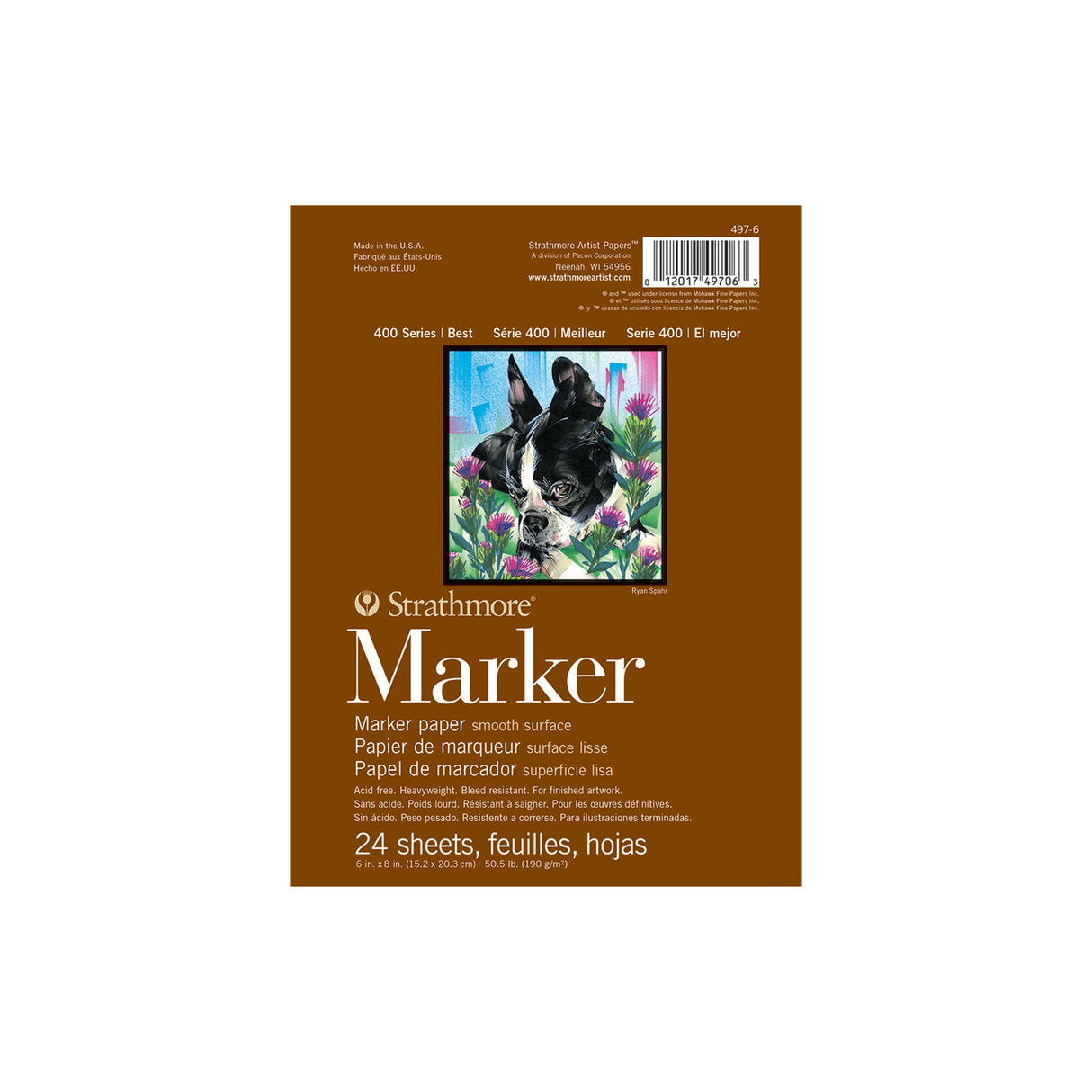 Strathmore Marker Paper Pad, 400 Series, 6 in x 8 in