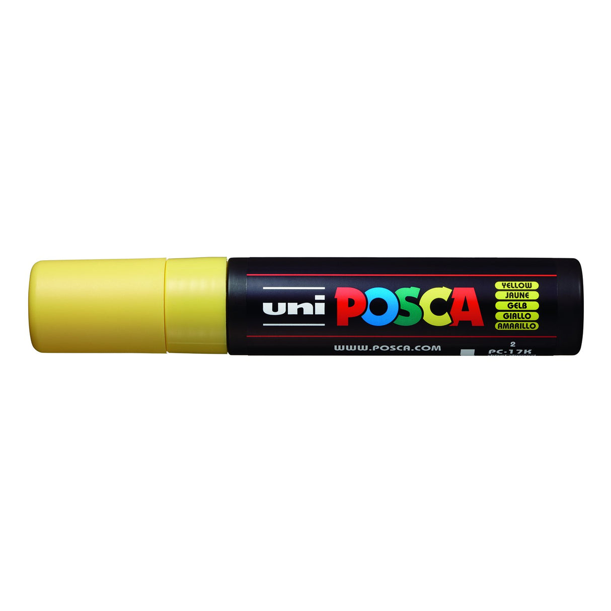 POSCA Paint Marker, PC-17K Extra Broad Rectangular Chisel, Yellow