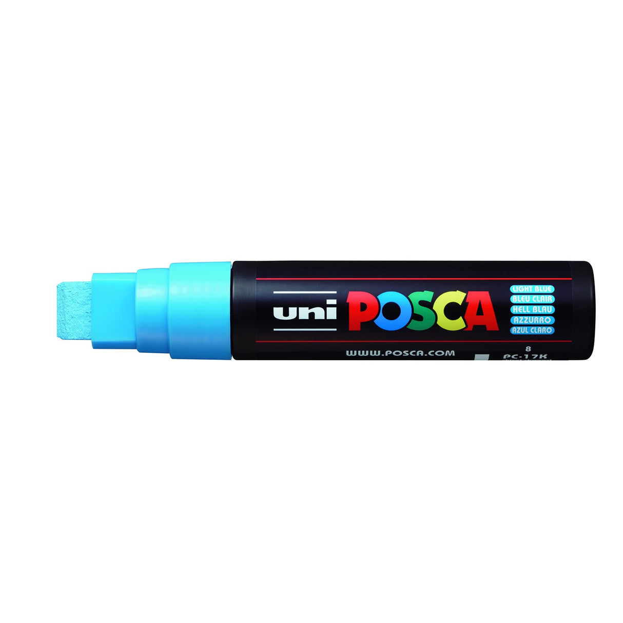 POSCA Paint Marker, PC-17K Extra Broad Rectangular Chisel, Light Blue