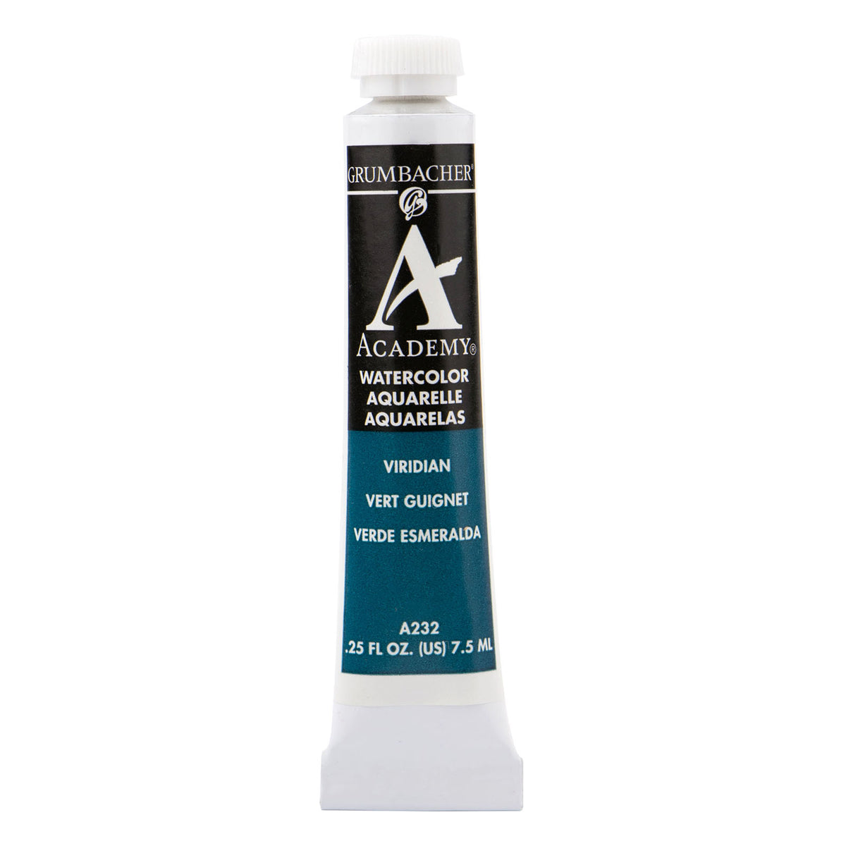 Grumbacher Academy Watercolor, 7.5ml Tube, Viridian