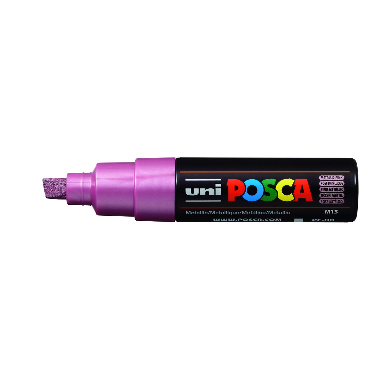 POSCA Paint Marker, PC-8K Broad Chisel, Metallic Pink