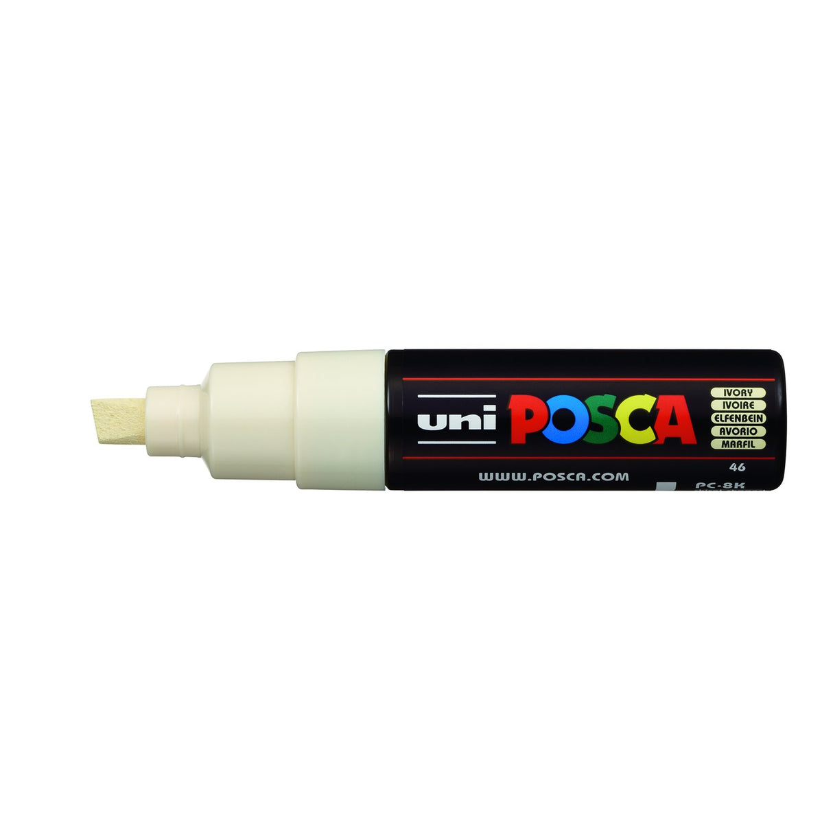 POSCA Paint Marker, PC-8K Broad Chisel, Ivory