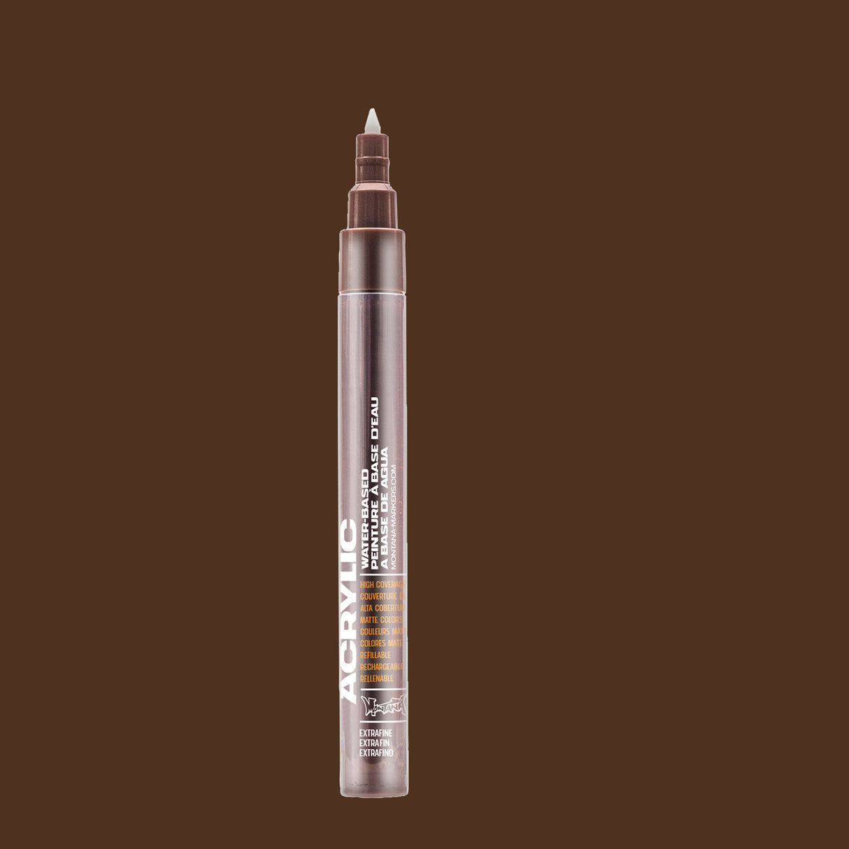 Montana Cans Acrylic Paint Marker, .7mm, Extra-Fine Nib, Shock Brown