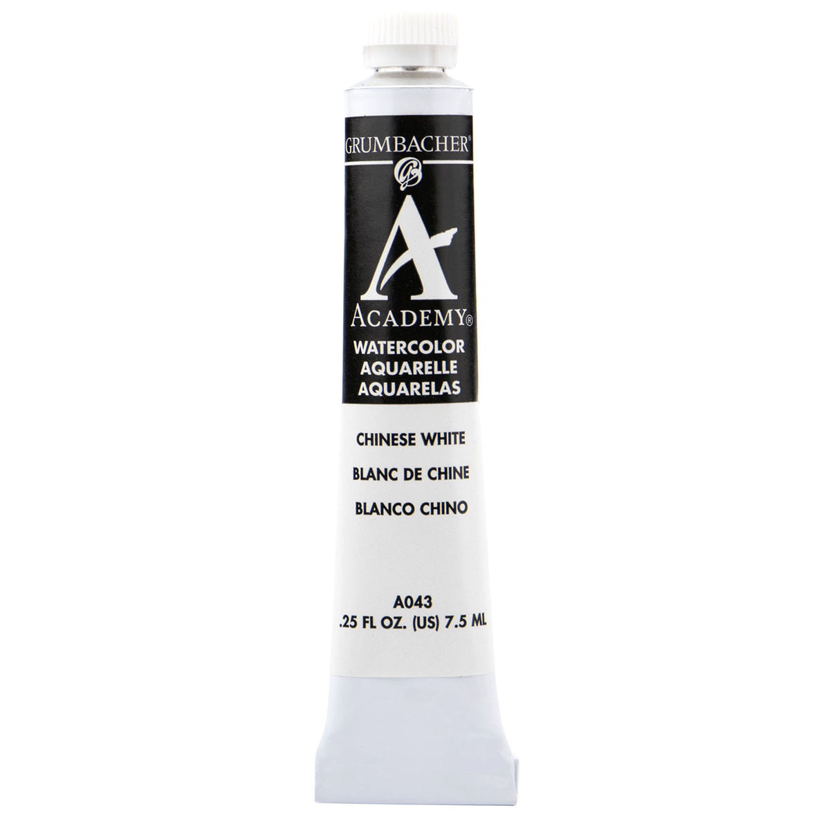 Grumbacher Academy Watercolor, 7.5ml Tube, Chinese White