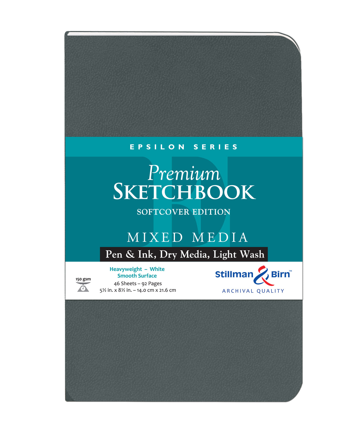 Stillman & Birn Epsilon Series Premium Soft-Cover Sketchbook, 5.5 in x 8.5 in, Portrait