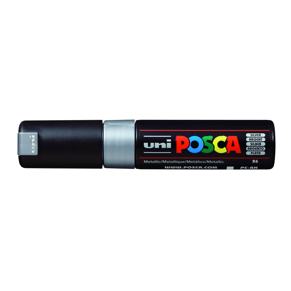 POSCA Paint Marker, PC-8K Broad Chisel, Silver