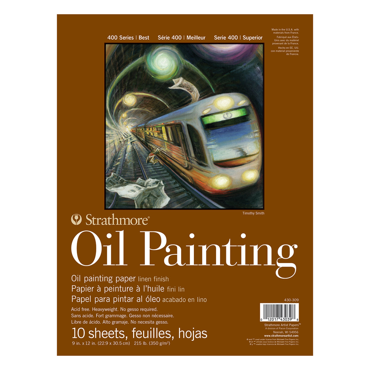 Strathmore Oil Painting Paper Pad, 400 Series, 9 in x 12 in